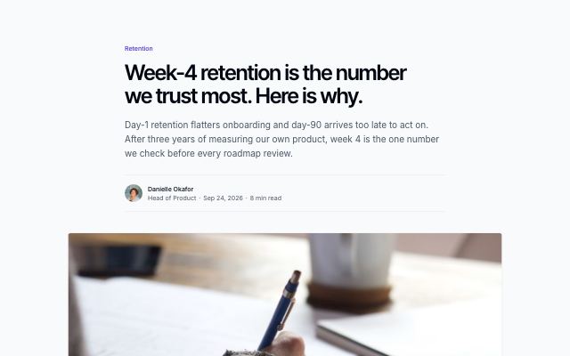 Article with typed prose body and related posts