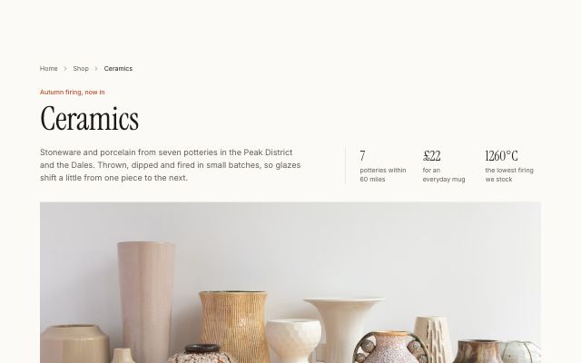 Category header with a banner and shelf chips