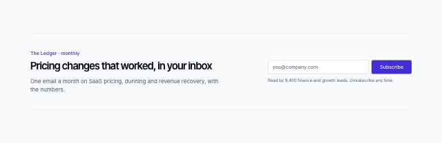 Inline newsletter call to action