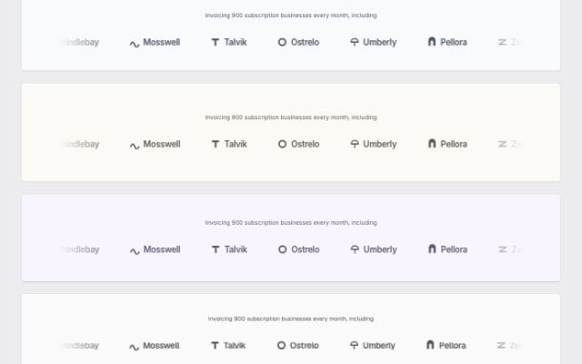 Scrolling customer logos
