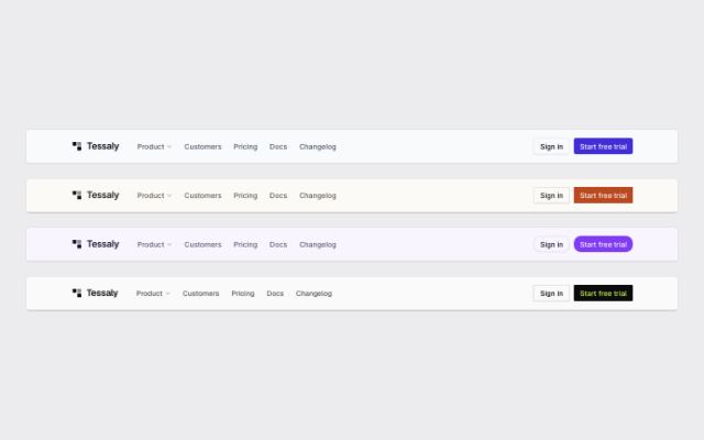 Navbar with a product mega menu
