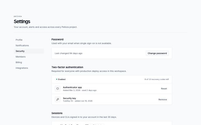 Security settings