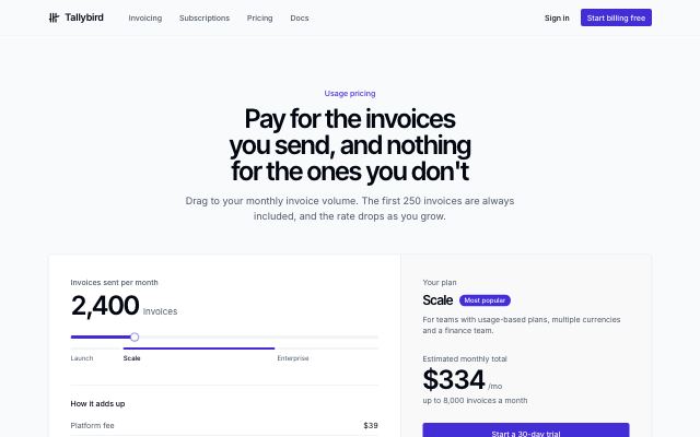 Tallybird home page